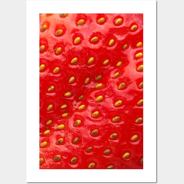 Strawberry Closeup Wall Art by Bravuramedia